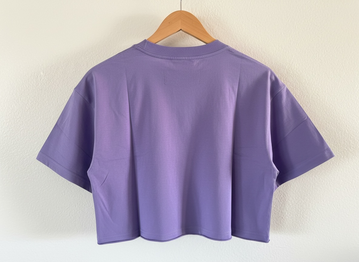 old name purple tailored purple crop front view