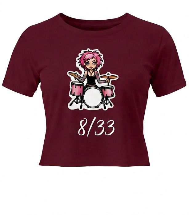 drummer crop maroon front view