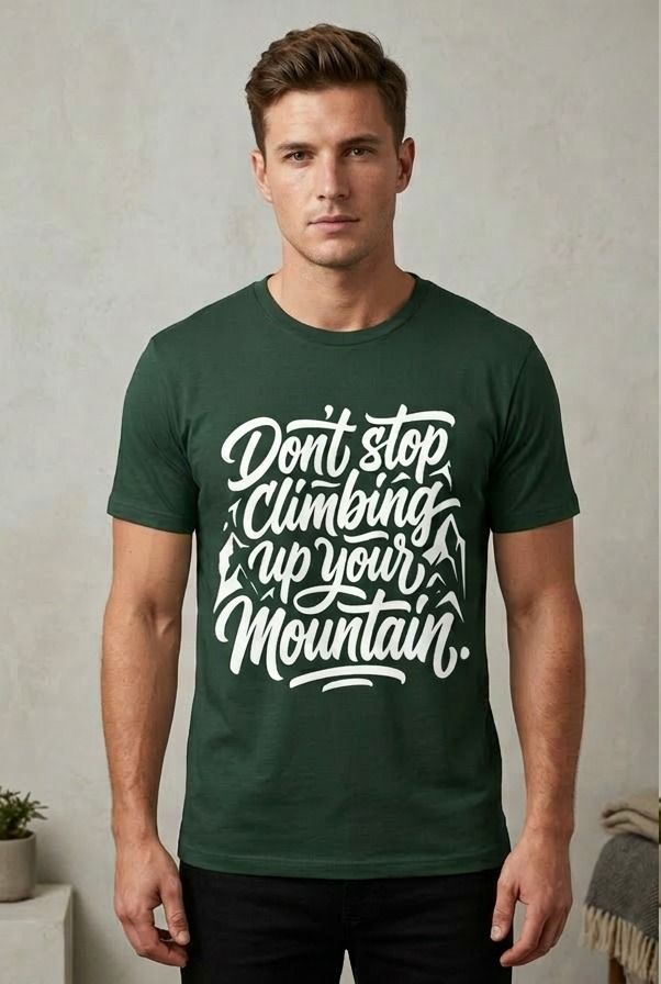 don't stop climbing up your mountain green front