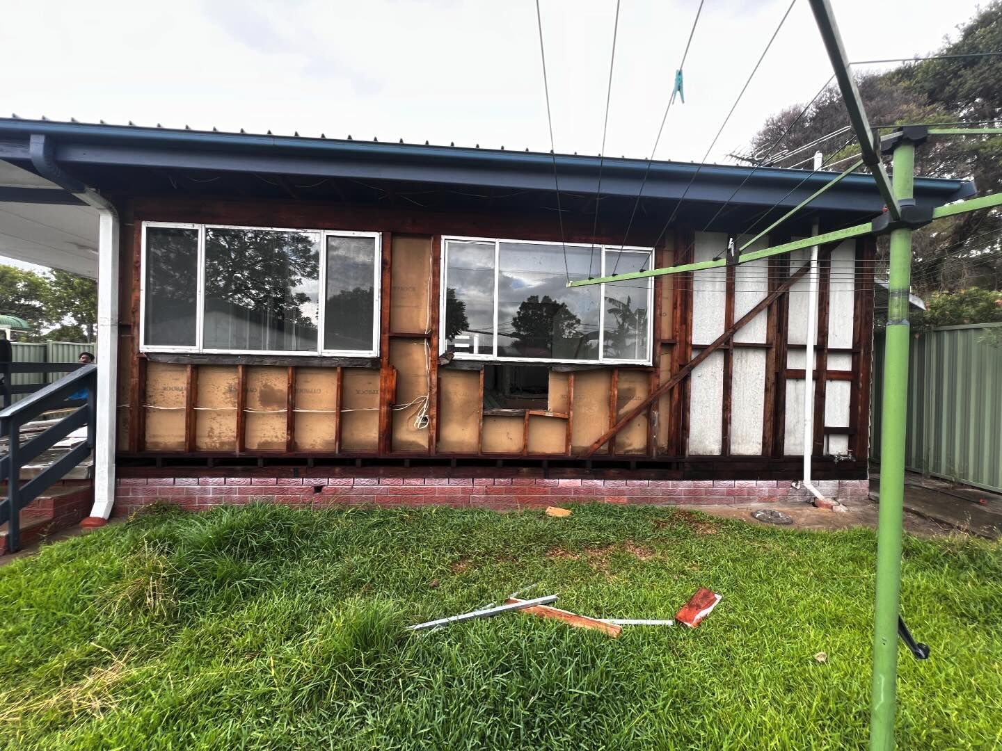 Exterior Wall of a House Undergoing Renovation — Ecowave Solutions In Gosford, NSW