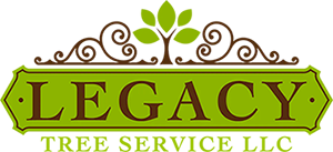 the logo for legacy tree service llc has a tree on it .