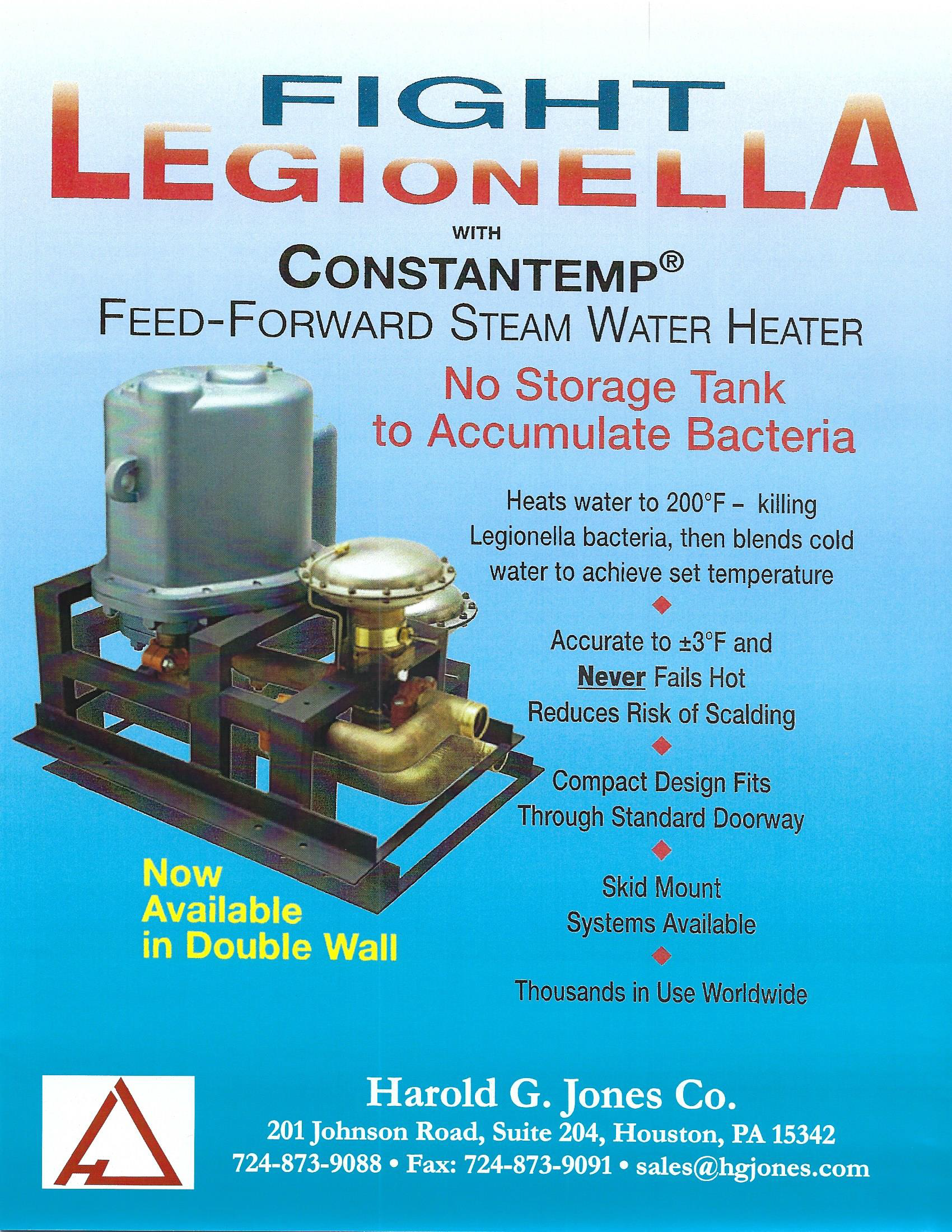 An advertisement for a product called fight legionella
