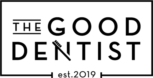 Logo for The Good Dentist with black text and est. 2019 on a white background
