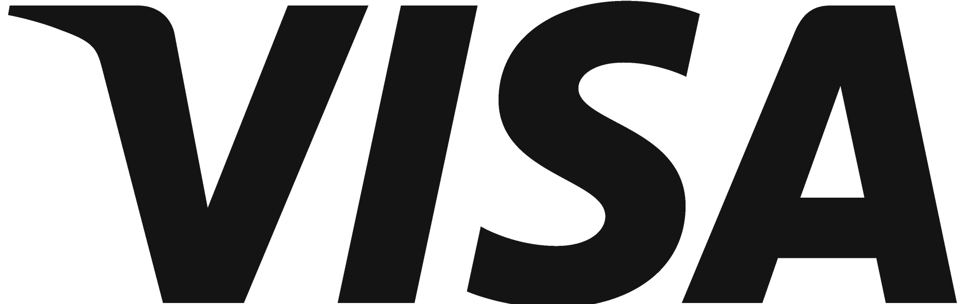 A black and white image of the visa logo