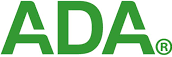 The ada logo is green and white on a white background.
