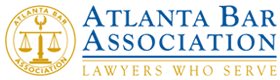 The logo for the atlanta bar association lawyers who serve