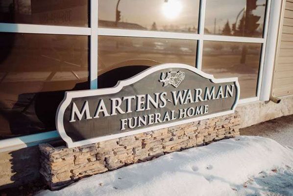Martens Warman Funeral Home Sign