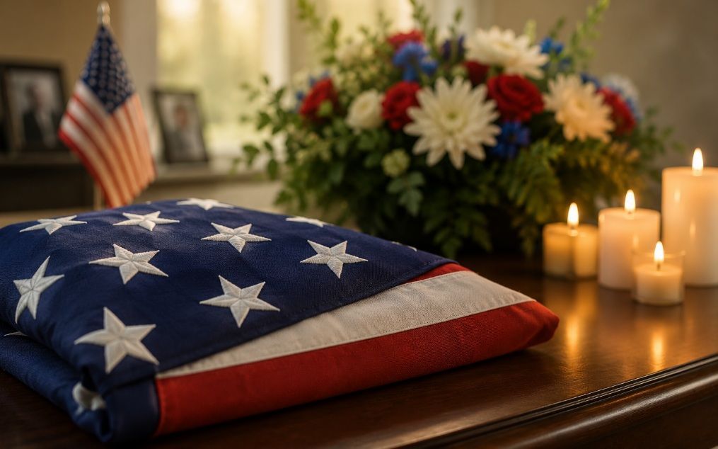 setting representing veterans funeral services at funeral homes Martensville, SK