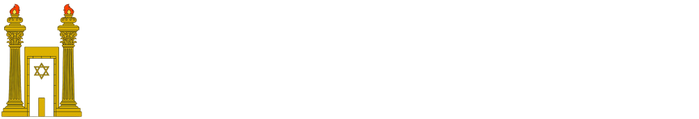 Gold gate icon with two pillars and a central arch on a white background