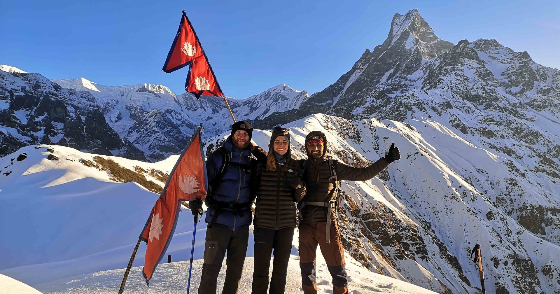 Local trekking Guide With guest in Nepal