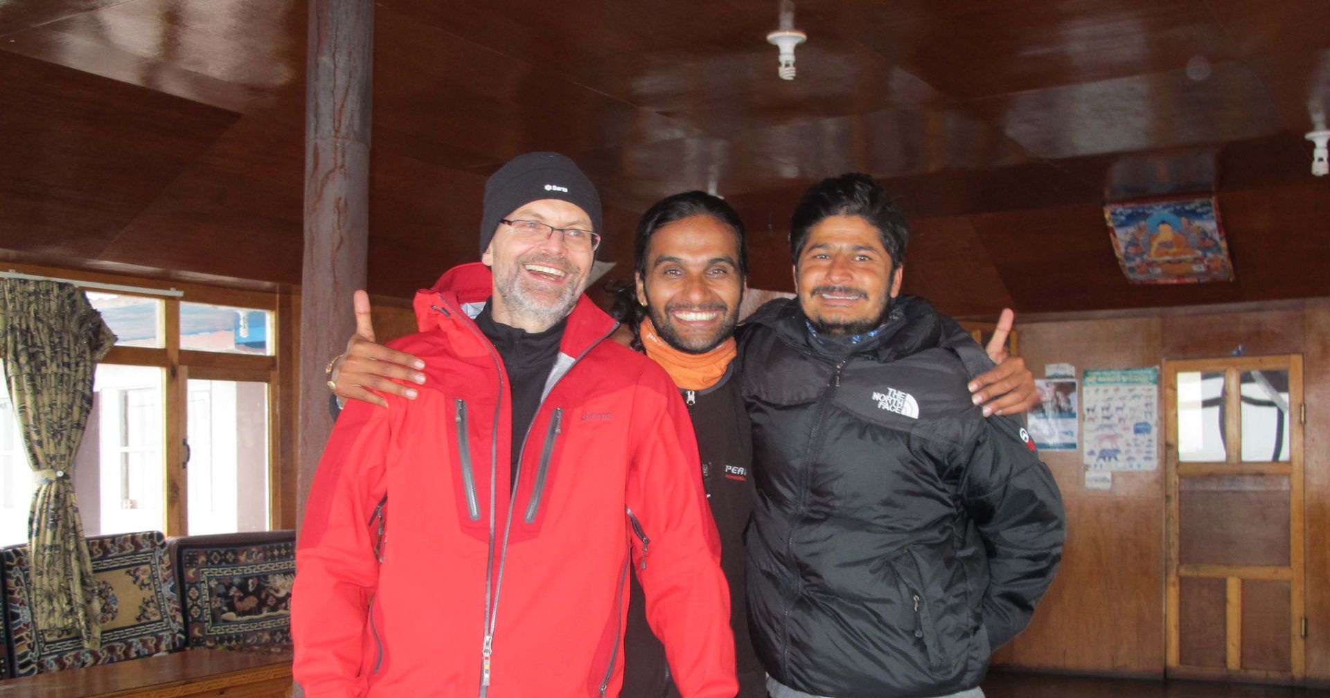 Local Trekking guide with guest in Nepal
