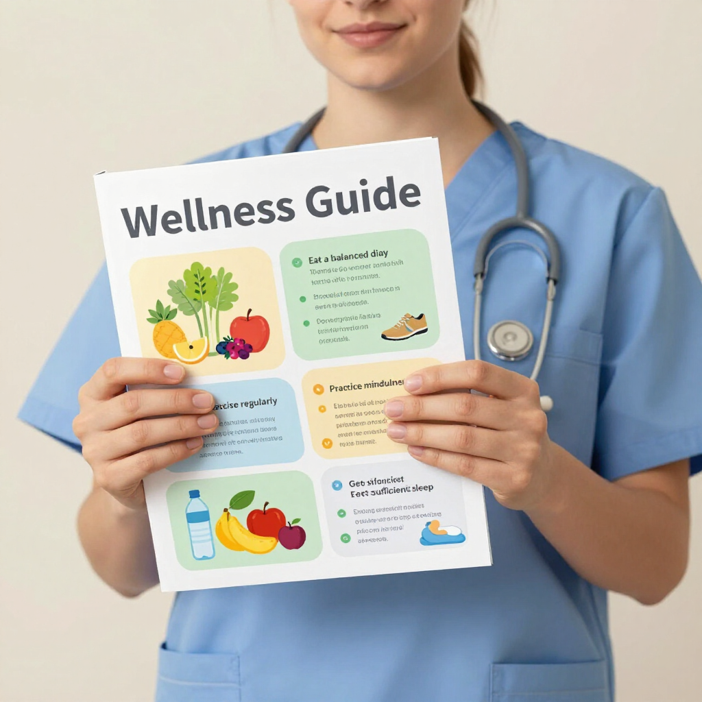 Wellness guide being held