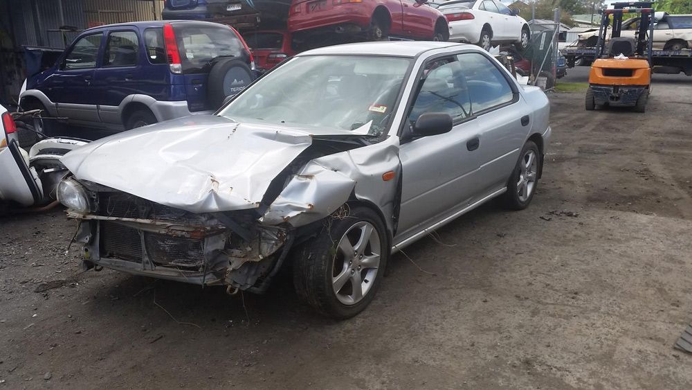 1994 Subaru Impreza Wrecked — Crossway Wreckers & Mechanical In Gordonvale, QLD