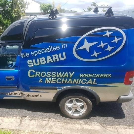 Company Van for Wreckers and Mechanic specialising in Subaru cars — Crossway Wreckers & Mechanical In Gordonvale, QLD