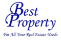 Best Property logo in blue with the tagline “For All Your Real Estate Needs”