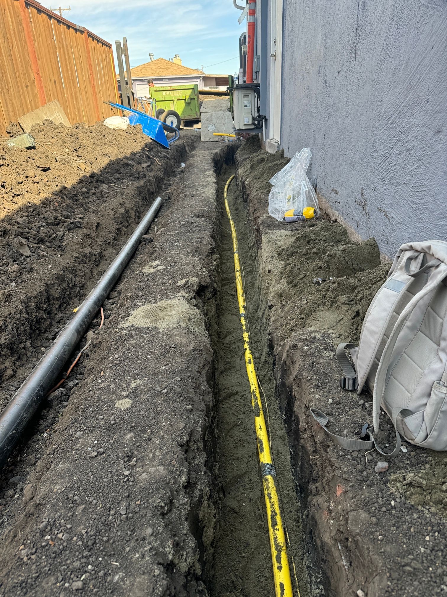 New gas line installation by monarch team
