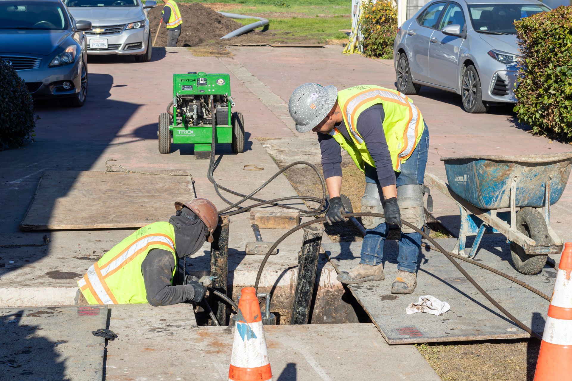 Monarch team performing trenchless services