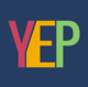 Stylized YEP letters in pink, yellow, and green on a dark blue square background