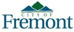 City of Fremont logo with stylized green mountains over blue text