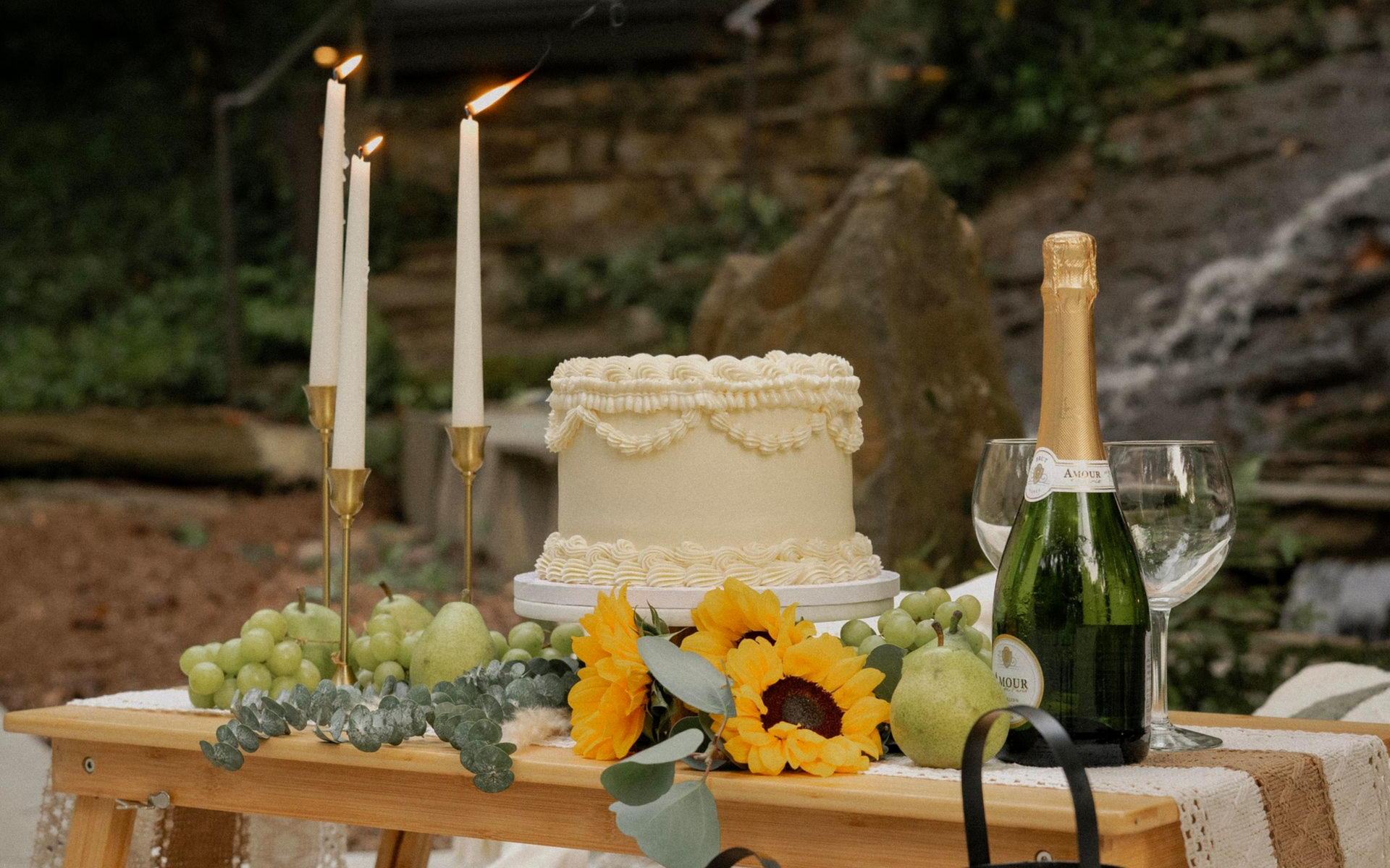 wedding cake with sunflowers around it wedding cake with sunflowers around it