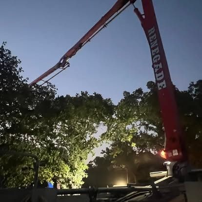 A red crane with renegade written on it