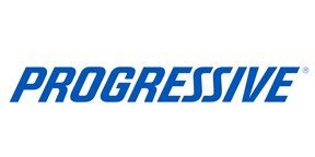 The progressive logo is blue and white on a white background.