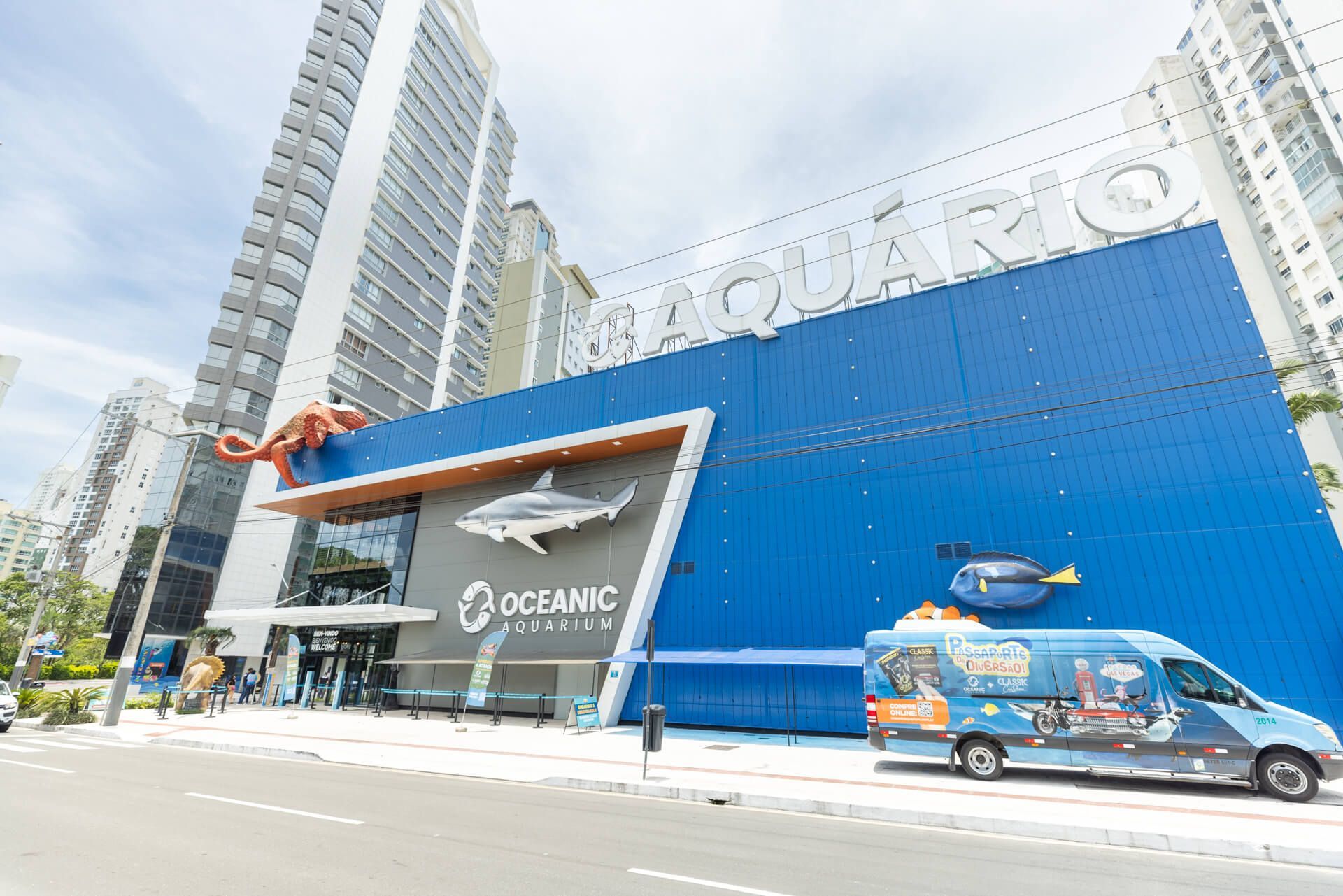 Fachada do Oceanic Aquarium em Balneário Camboriú