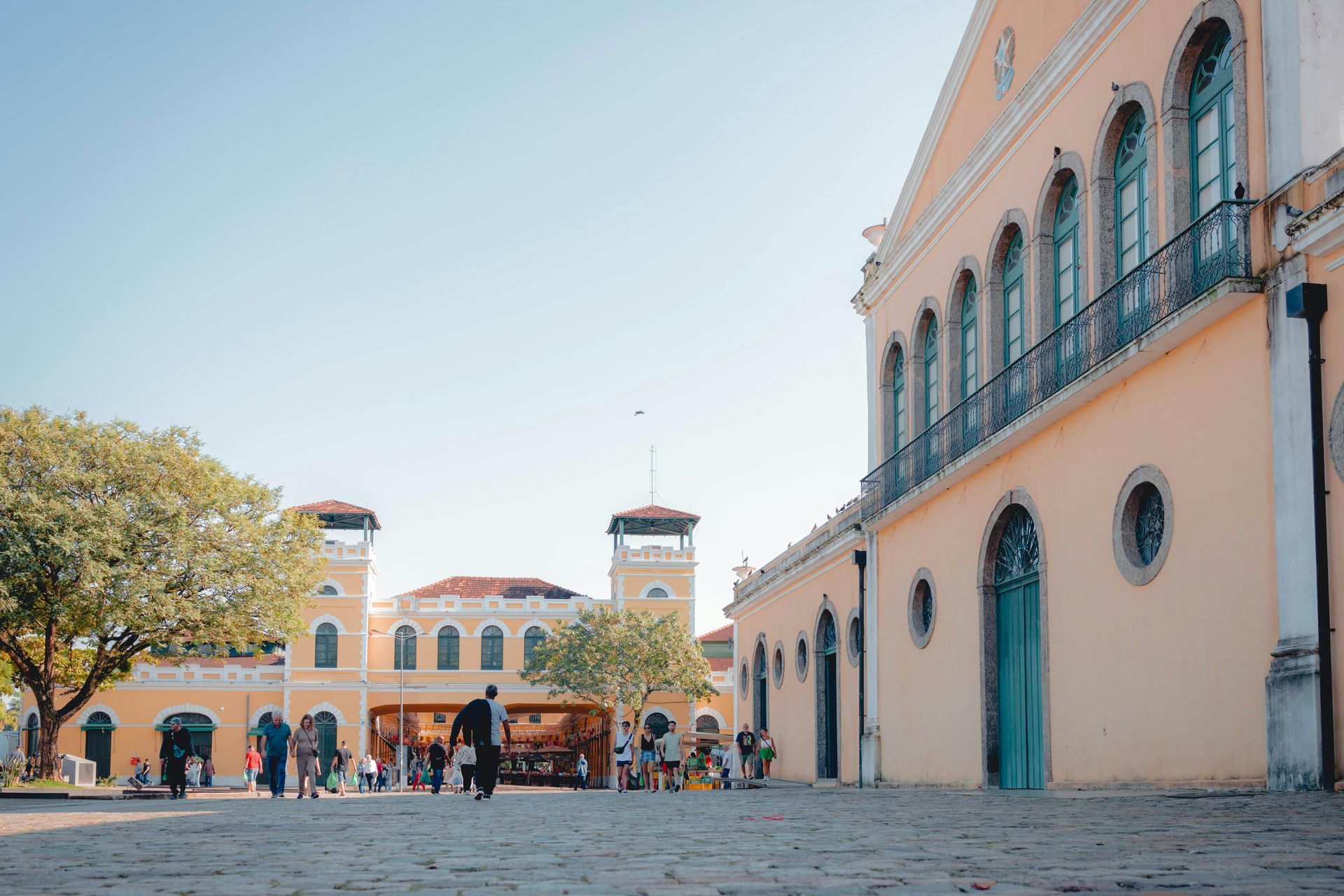 Prédios históricos no centro de Florianópolis.
