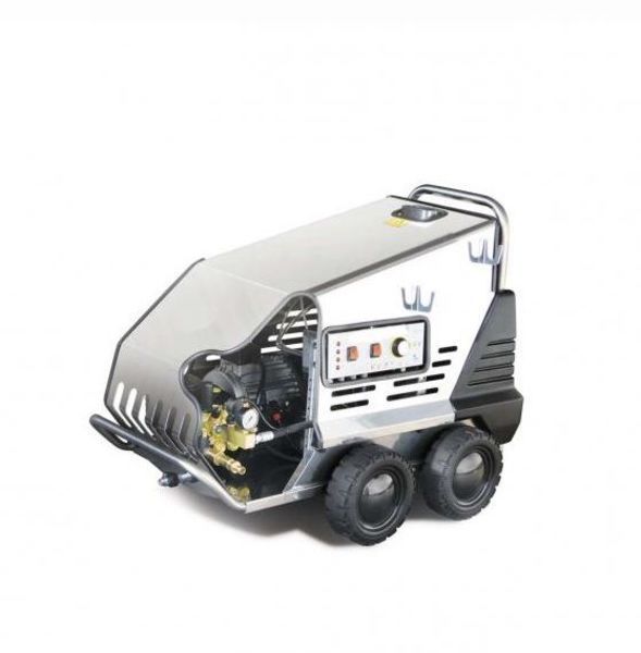 A stainless steel machine with the letter c on it