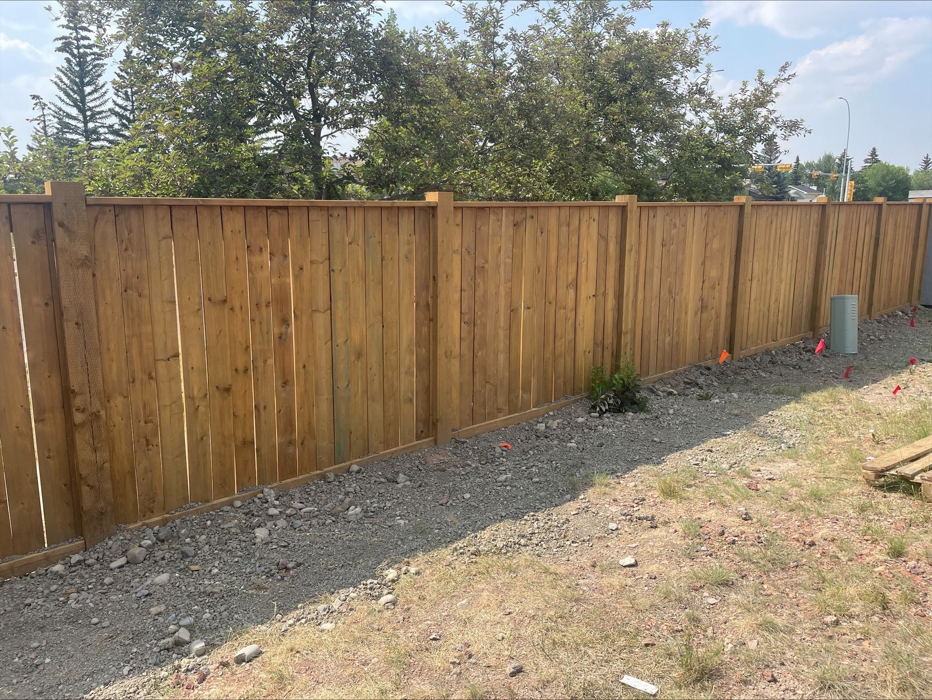 New pressure treated wood fence installation by our Toronto Fence Pros