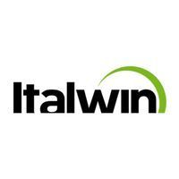 Logo Italwin, testo nero con arco verde sopra la scritta 