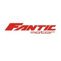 Logo Fantic Motor rosso su sfondo bianco.