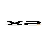 Logo XP Bikes, testo nero su sfondo bianco. 