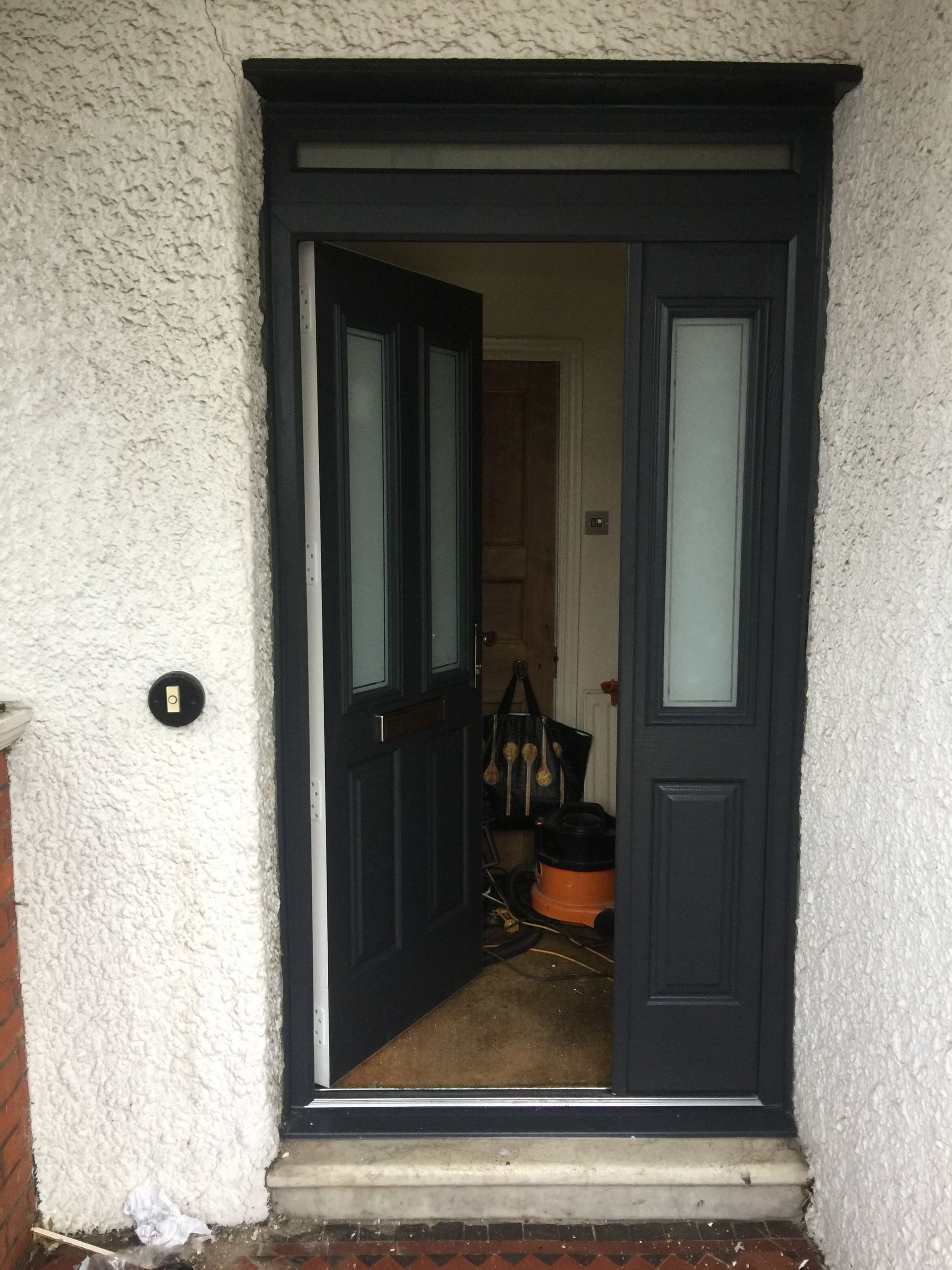Open composite door