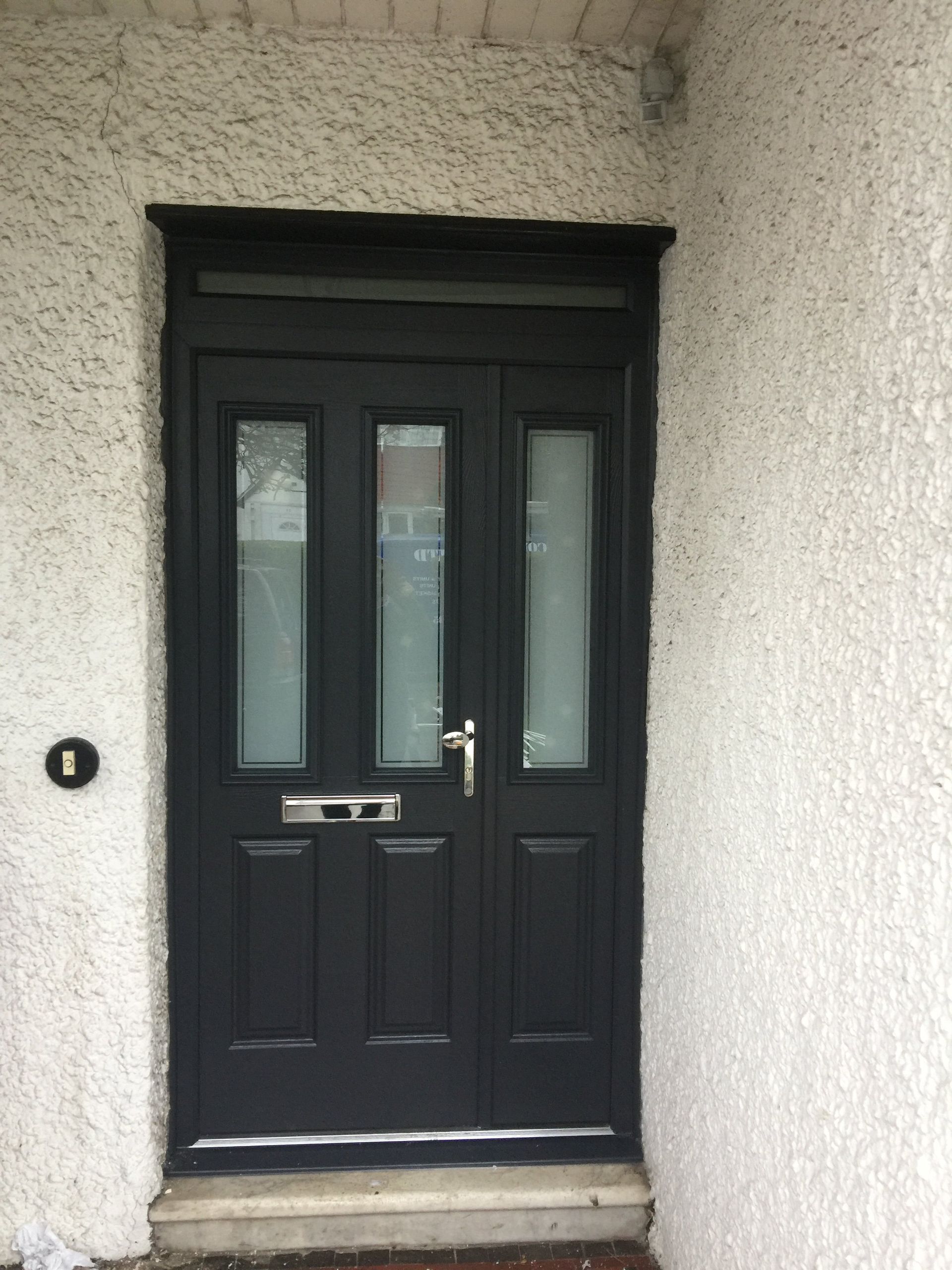 composite door in dark blue