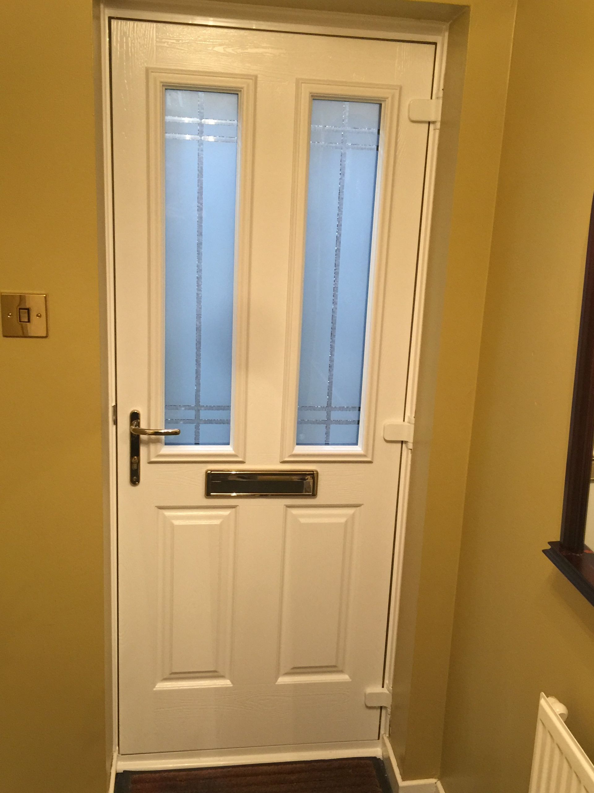 upvc door in white
