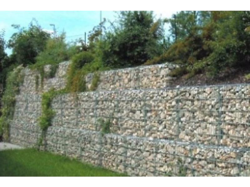 Gabbioni su muro