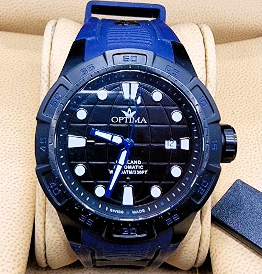 Orologio usato ricondizionato OPTIMA con cinturino in gomma.