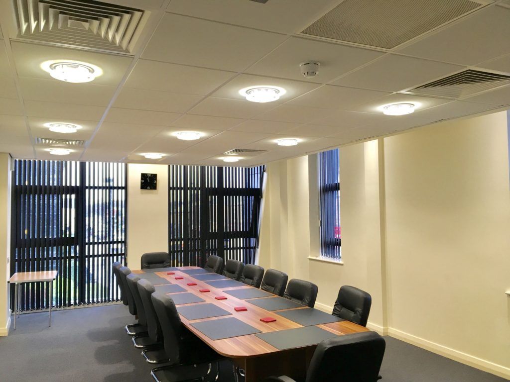 a long table with chairs