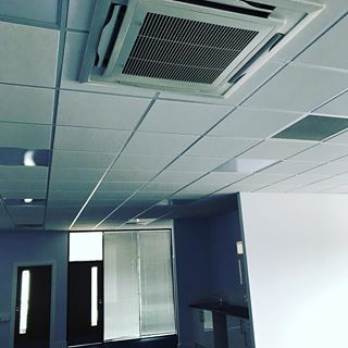 air conditioning unit on a ceiling