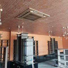 air conditioning on the ceiling of a new build