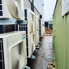 equipment on the outer wall of a building