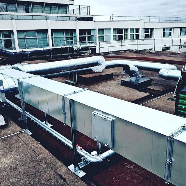 equipment on roof of building