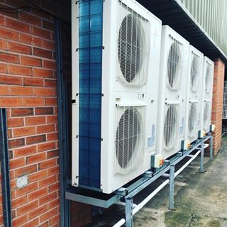 air conditioning on an outside wall