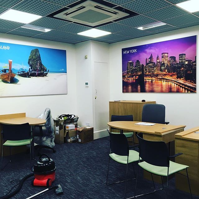 air conditioning on the ceiling of a work space