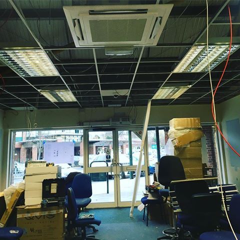 conditioning unit on the ceiling