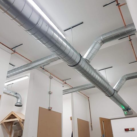 pipes on a ceiling