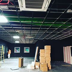 air conditioning unit on a ceiling