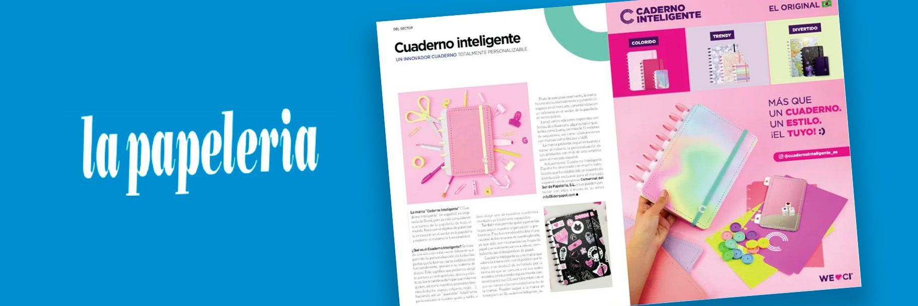 Caderno Inteligente na revista La Papelaria em Espanha
