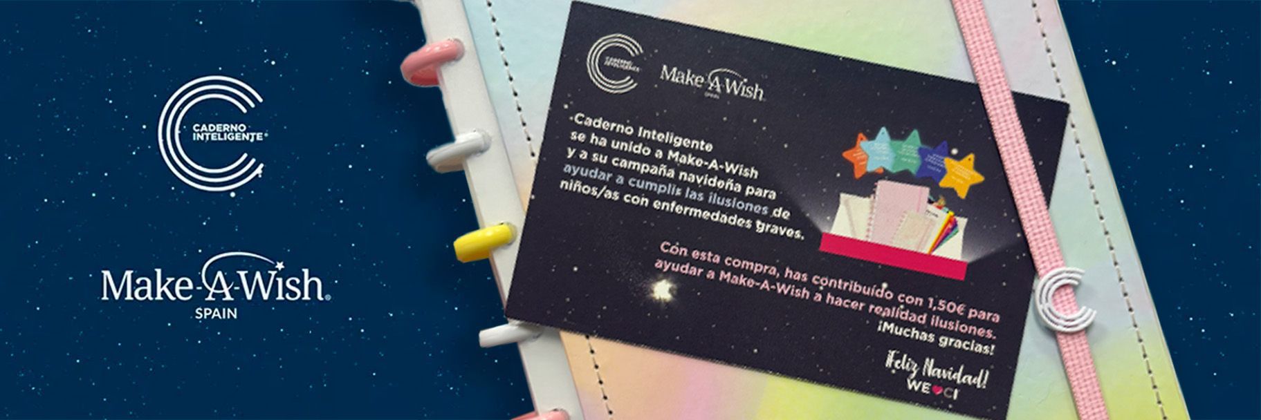 Campanha de solidariedade Caderno Inteligente com a Make-A-Wish